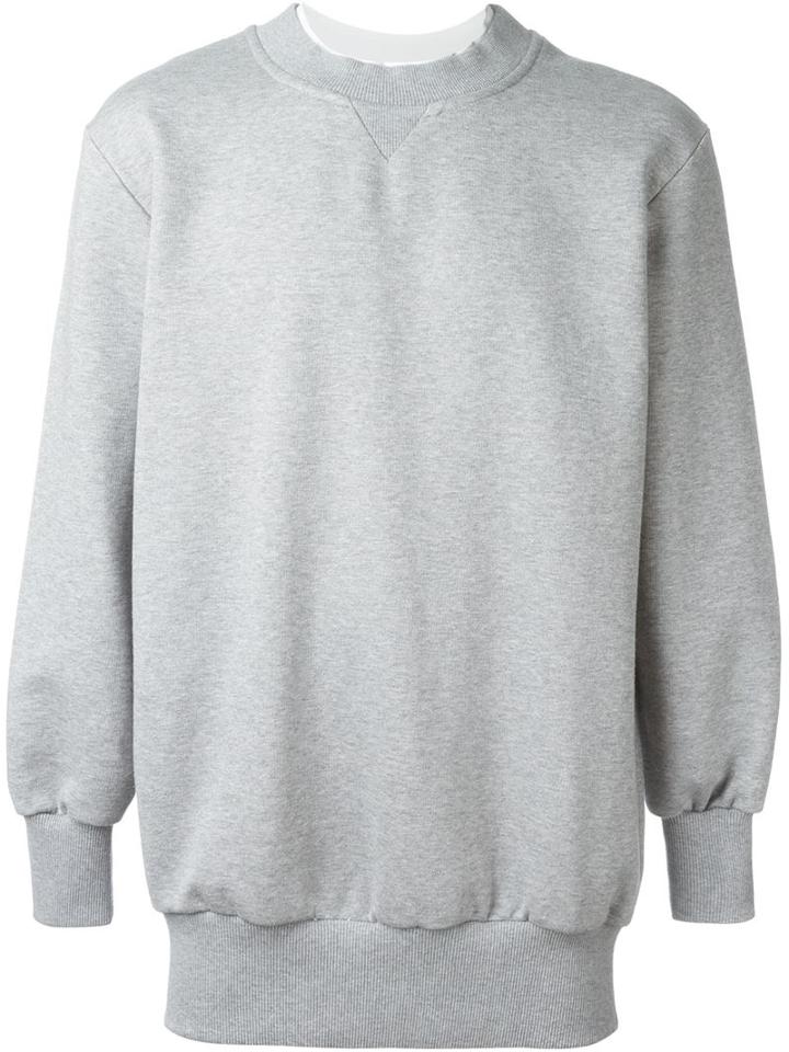 Lucio Vanotti Classic Sweatshirt, Men's, Size: 5, Grey, Cotton