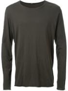 Bassike Raw Hem Longsleeved T-shirt, Men's, Size: S, Green, Organic Cotton