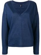 Woolrich V-neck Knitted Top - Blue