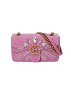 Gucci Gg Marmont Small Shoulder Bag - Pink & Purple