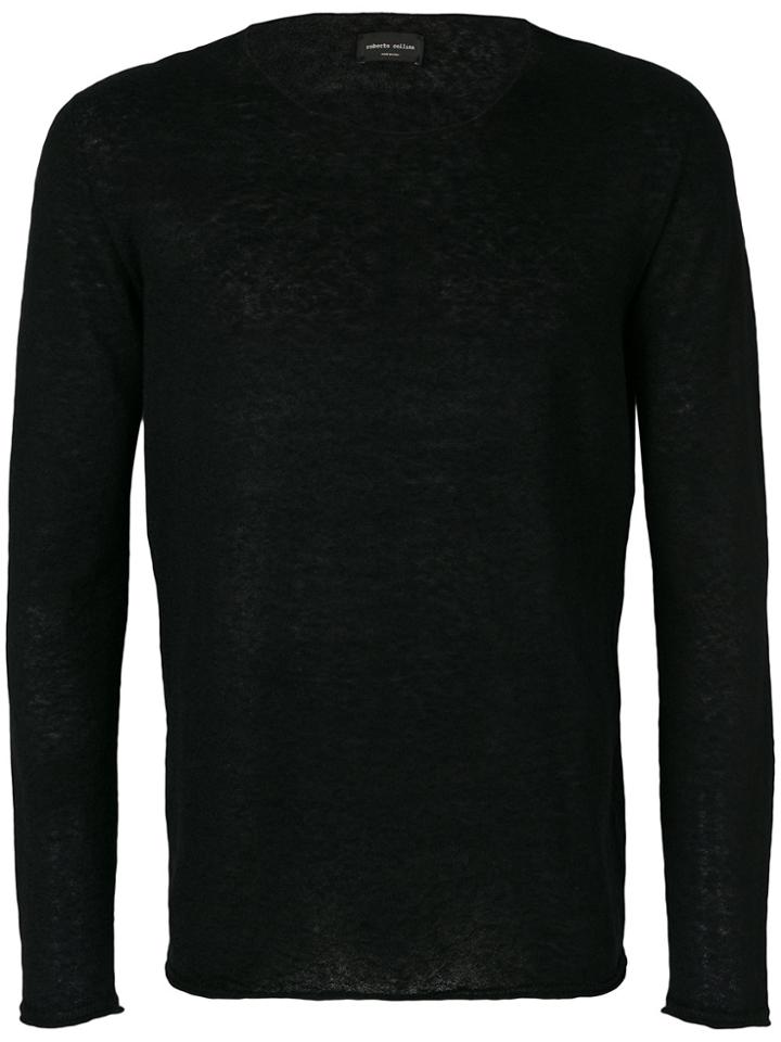 Roberto Collina Classic Crew Neck Jumper - Black