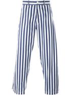 Comme Des Garçons Shirt Striped Straight Leg Trousers