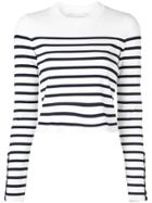 Veronica Beard Striped Pattern Jumper - White