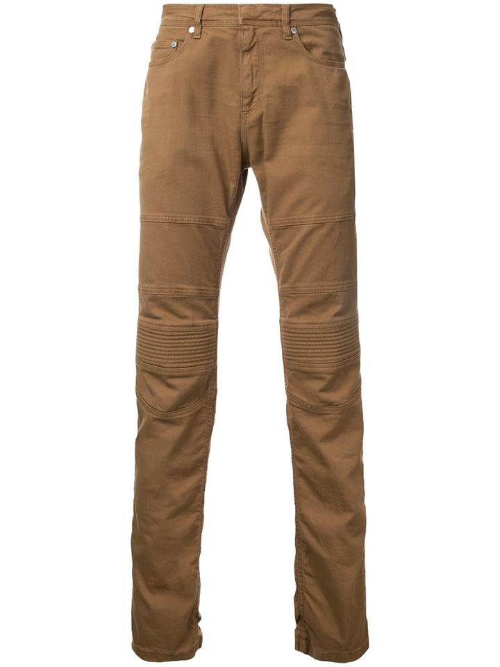 Neil Barrett Ribbed Knee Jeans, Men's, Size: 32, Brown, Cotton/polyurethane
