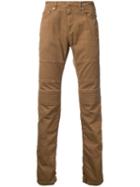 Neil Barrett Ribbed Knee Jeans, Men's, Size: 32, Brown, Cotton/polyurethane