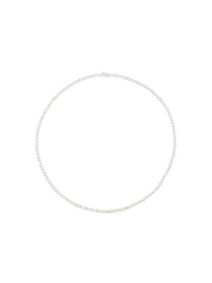 Tani By Minetani Olivia Bezel Round Necklace - Silver