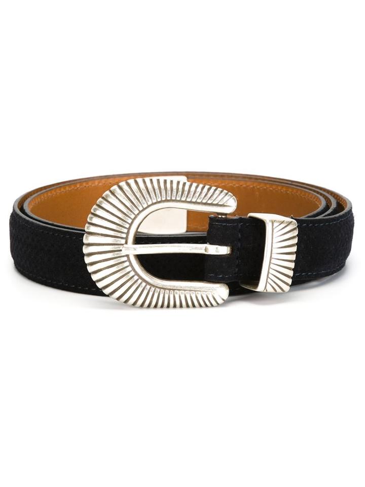 Eleventy Etched Buckle Belt