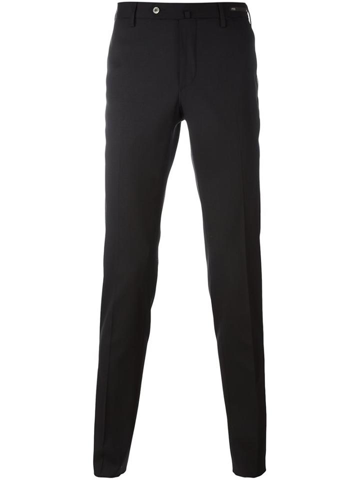 Pt01 Slim Fit Tailored Trousers, Men's, Size: 50, Black, Spandex/elastane/virgin Wool
