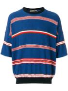 Nuur Striped Oversized T-shirt - Blue