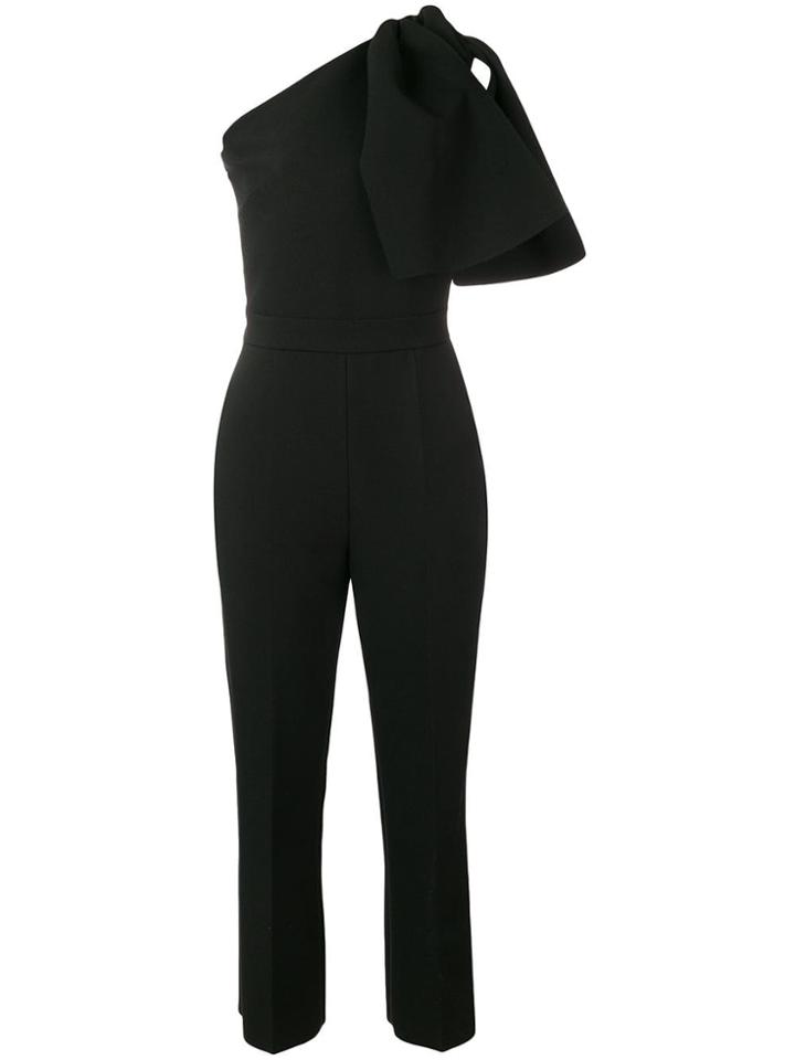 Msgm One-shoulder Tailored Jumpsuit - Black