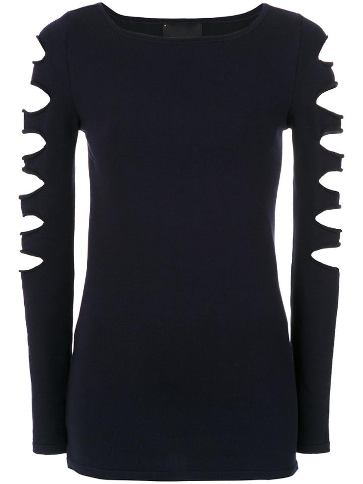 Andrea Bogosian Cut Out Details Blouse - Blue