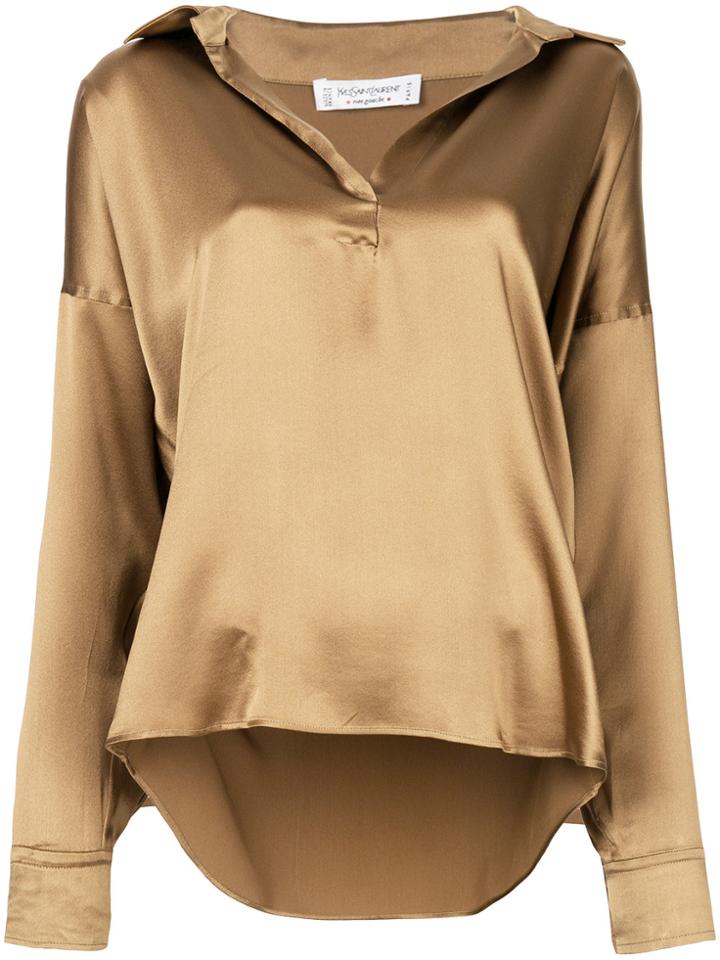 Yves Saint Laurent Vintage Fluid Top - Nude & Neutrals