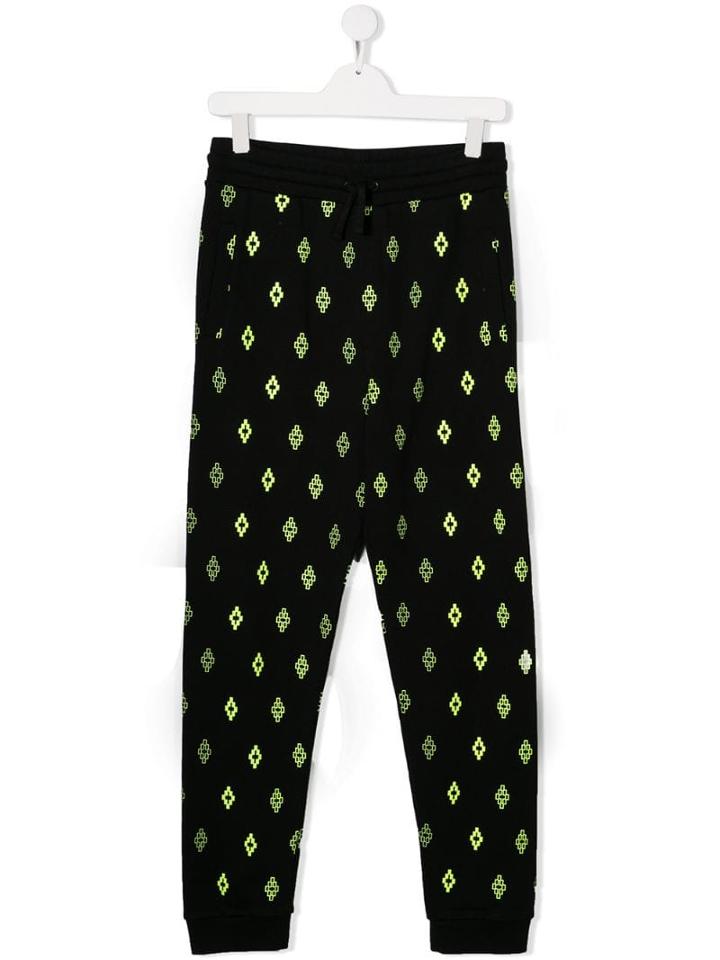 Marcelo Burlon County Of Milan Kids Teen Logo Print Sweatpants - Black
