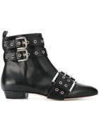 Red Valentino Buckled Ankle Boots - Black
