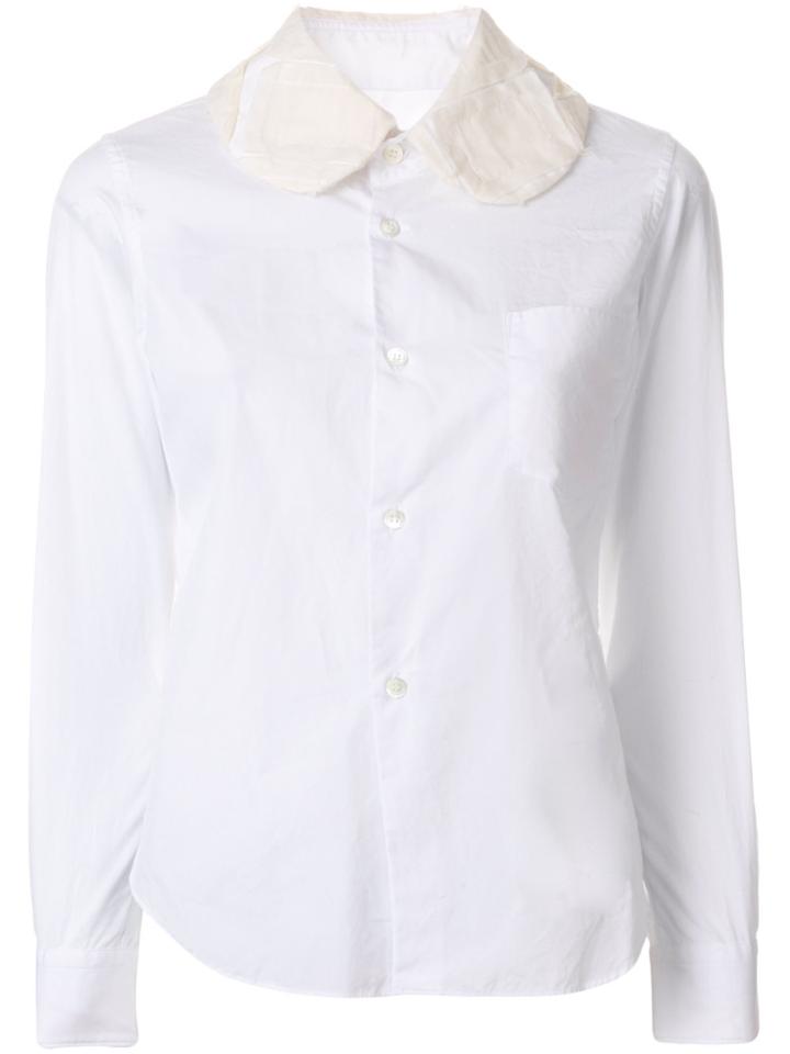 Comme Des Garçons Contrast Collar Fitted Shirt - White