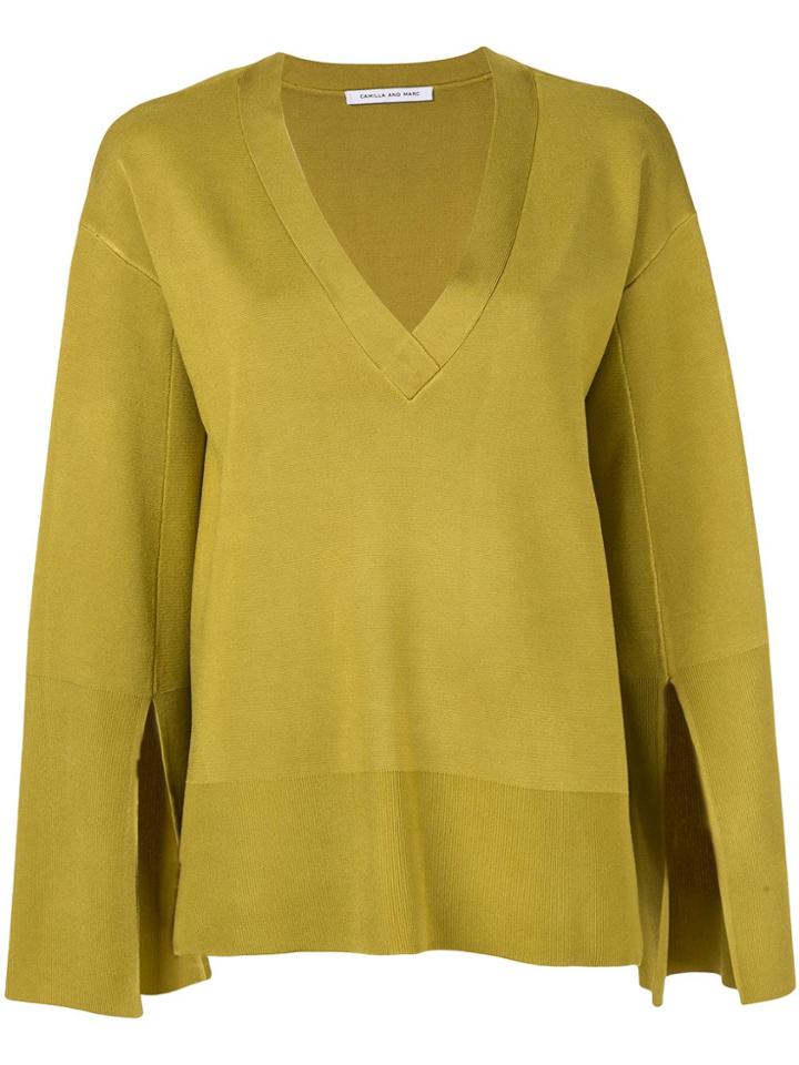 Camilla And Marc Alissa V-neck Knit Top - Green