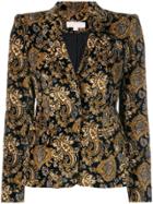 Michael Michael Kors Fitted Paisley Blazer - Black
