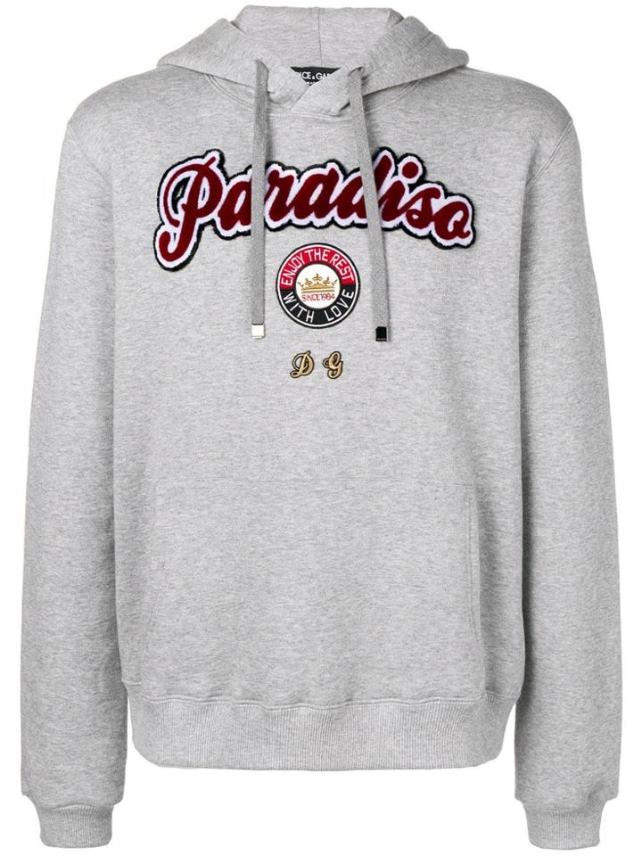 Dolce & Gabbana Printed Hoodie - Grey