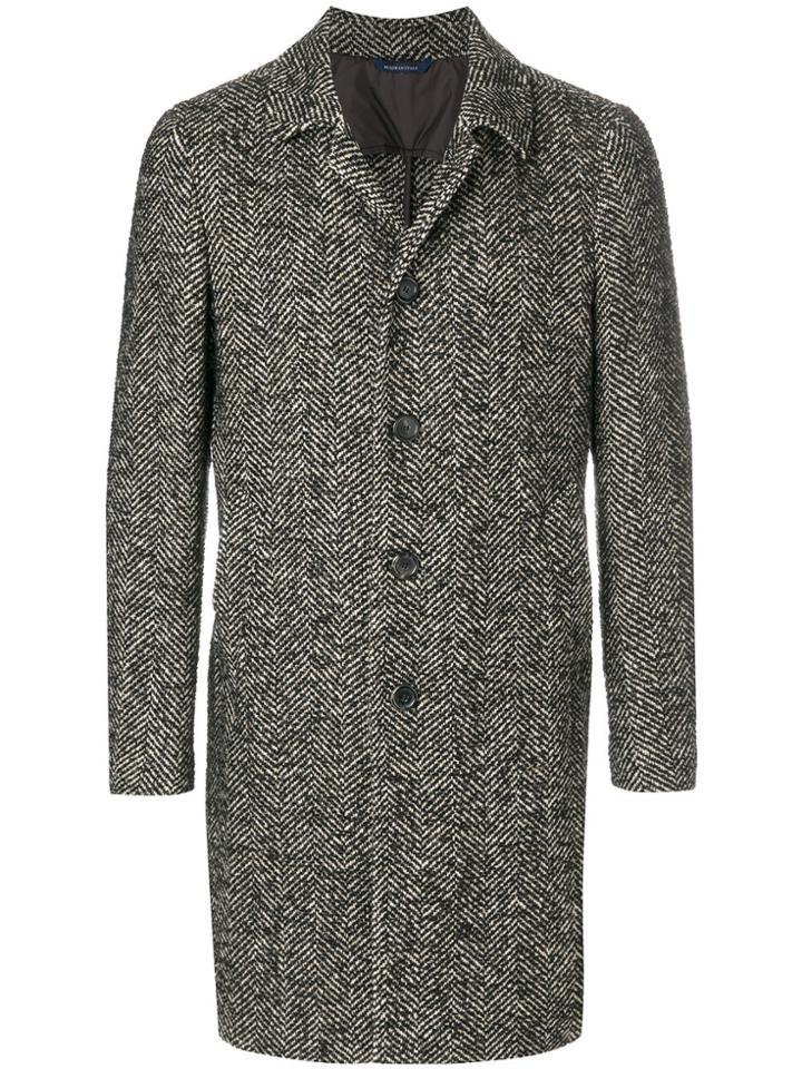 Dell'oglio Long Sleeved Button Up Coat - Brown