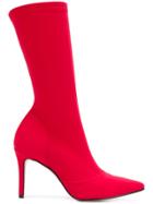 Marc Ellis Heeled Sock Style Boots - Red