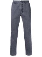 Sacai Frayed Straight Leg Jeans, Men's, Size: 3, Grey, Cotton