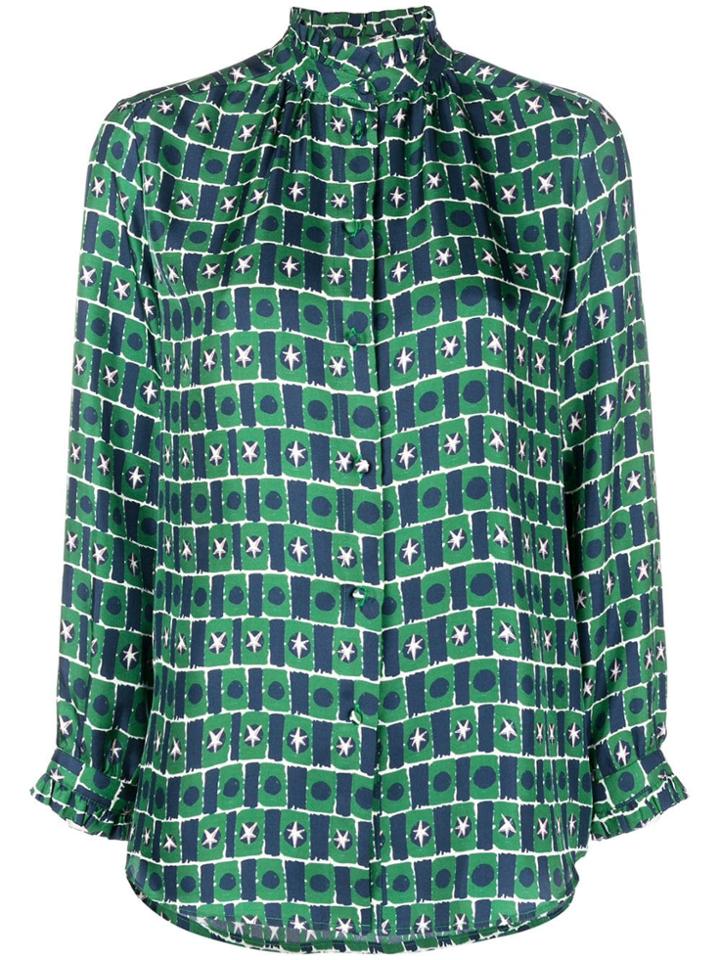 Chinti & Parker Geometric Fitted Shirt - Green