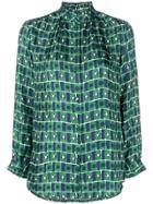 Chinti & Parker Geometric Fitted Shirt - Green