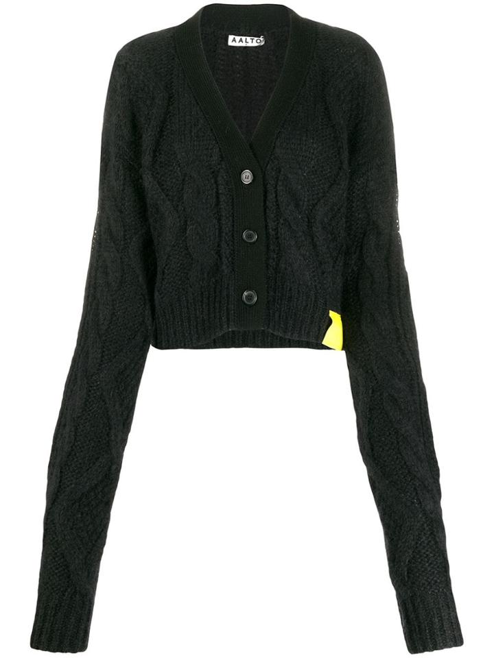 Aalto Short V-neck Cardigan - Black