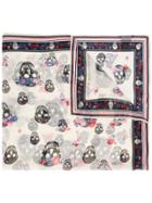 Alexander Mcqueen Flower Crown Scarf - White