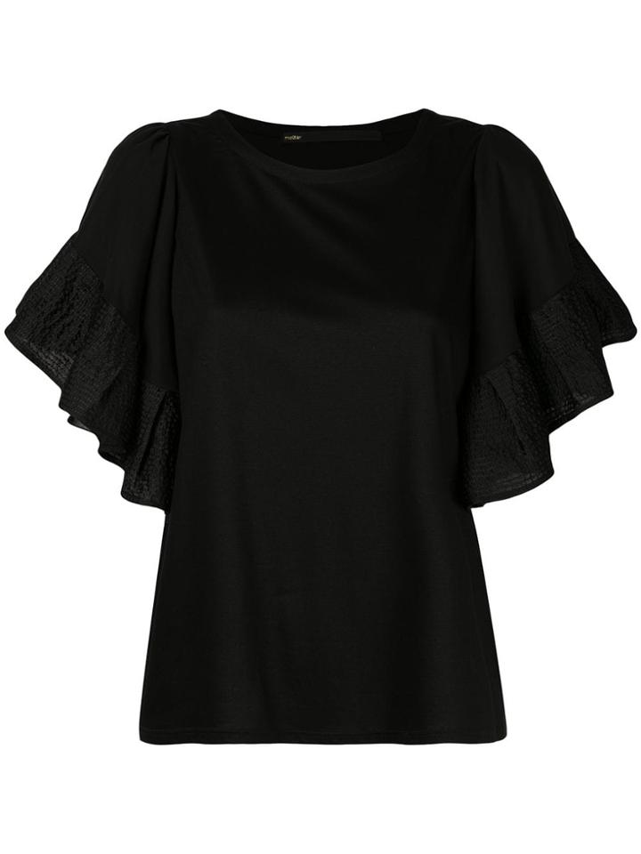Muller Of Yoshiokubo Short-sleeve Flared Top - Black