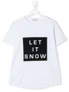 Paolo Pecora Kids Let It Snow Print T-shirt - White