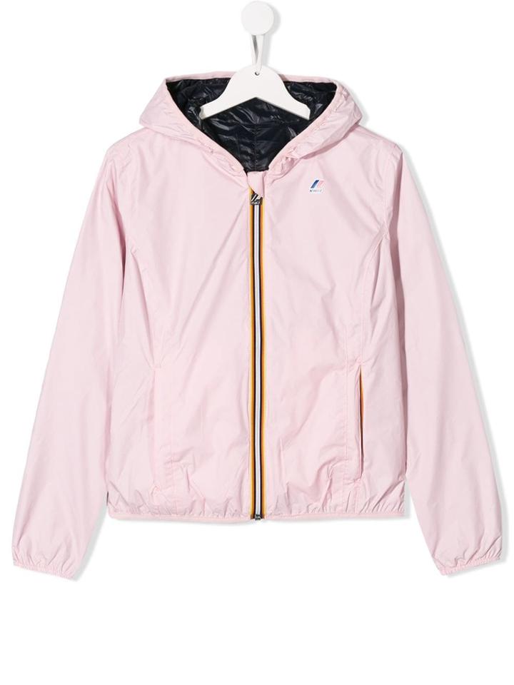 K Way Kids Teen Classic Rain Jacket - Pink