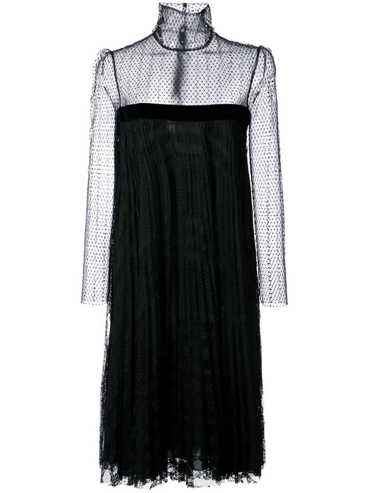 Philosophy Di Lorenzo Serafini Embellished Sheer Panel Dress - Blue