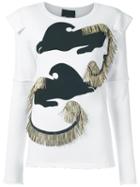 Andrea Bogosian - Embellished Sweatshirt - Women - Cotton/polyester - M, White, Cotton/polyester