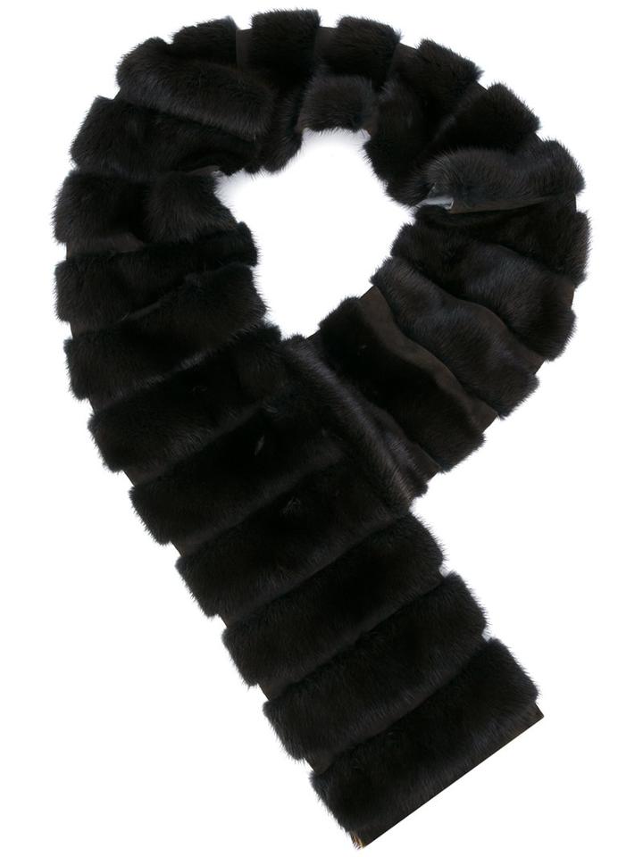 Loro Piana - Shawl Collar - Women - Silk/mink Fur/cashmere - One Size, Brown, Silk/mink Fur/cashmere