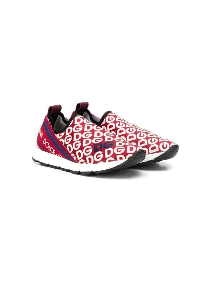 Dolce & Gabbana Kids Teen Slip-on Sneakers - Red