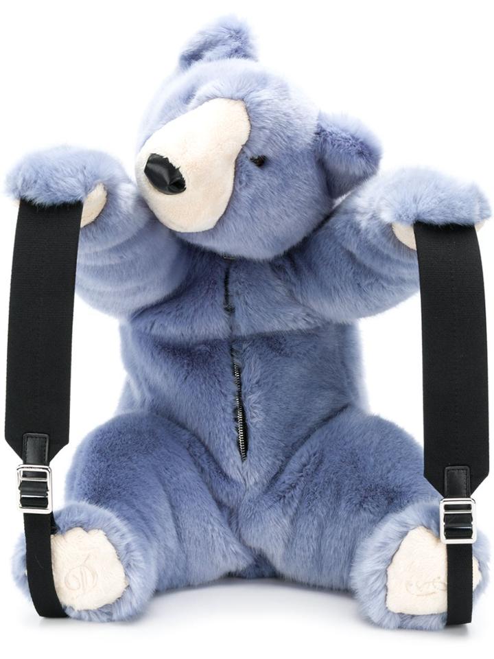 Dolce & Gabbana Faux Fur Teddy Backpack - Blue
