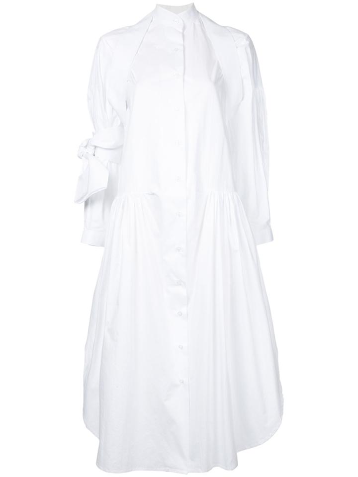 Roberts Wood Full Length Shirt Dress - White