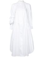 Roberts Wood Full Length Shirt Dress - White