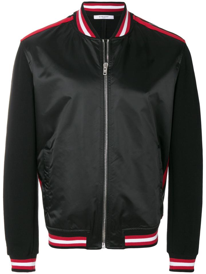 Givenchy Contrast-trim Bomber Jacket - Black
