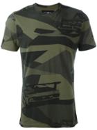 Hydrogen Camouflage Print T-shirt, Men's, Size: Small, Green, Cotton