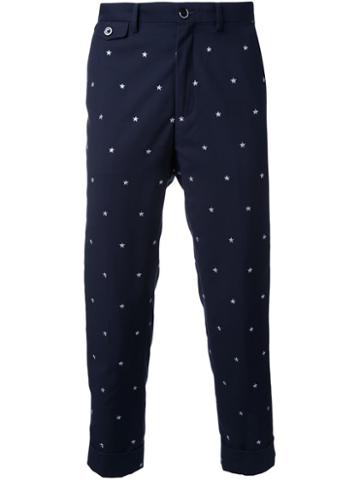Education From Youngmachines Star Embroidered Chinos
