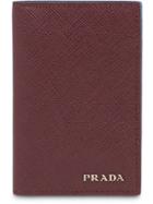Prada Saffiano Leather Card Holder - Red