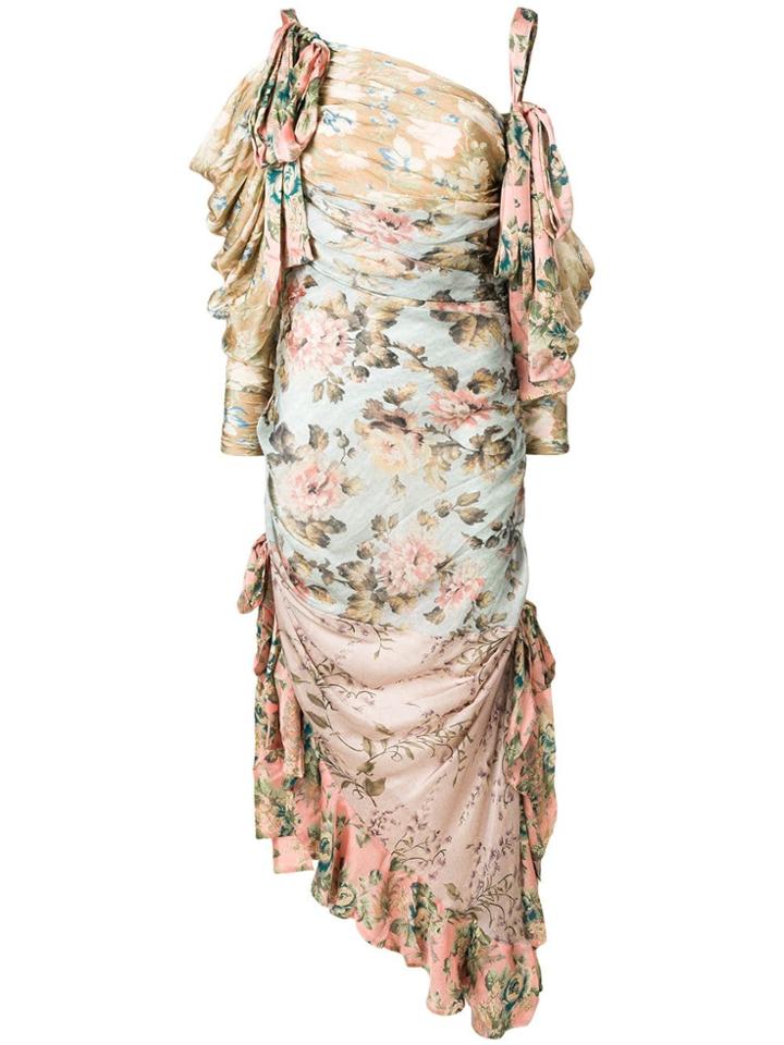 Zimmermann Floral Printed Dress - Pink & Purple