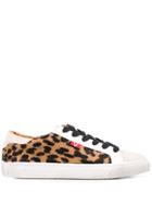 Veronica Beard Sami Leopard Sneakers - White