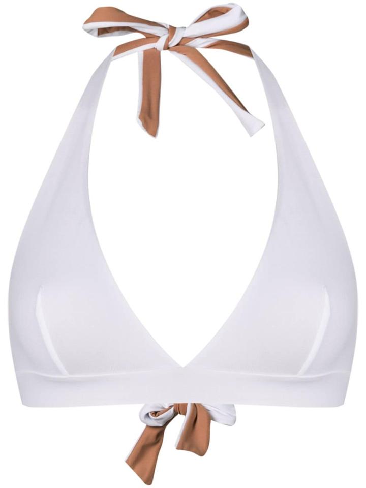 Fisico Halter Neck Bikini Top - White