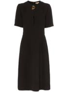 Burberry Kaly Knee Length Neck Closure Dress - Black