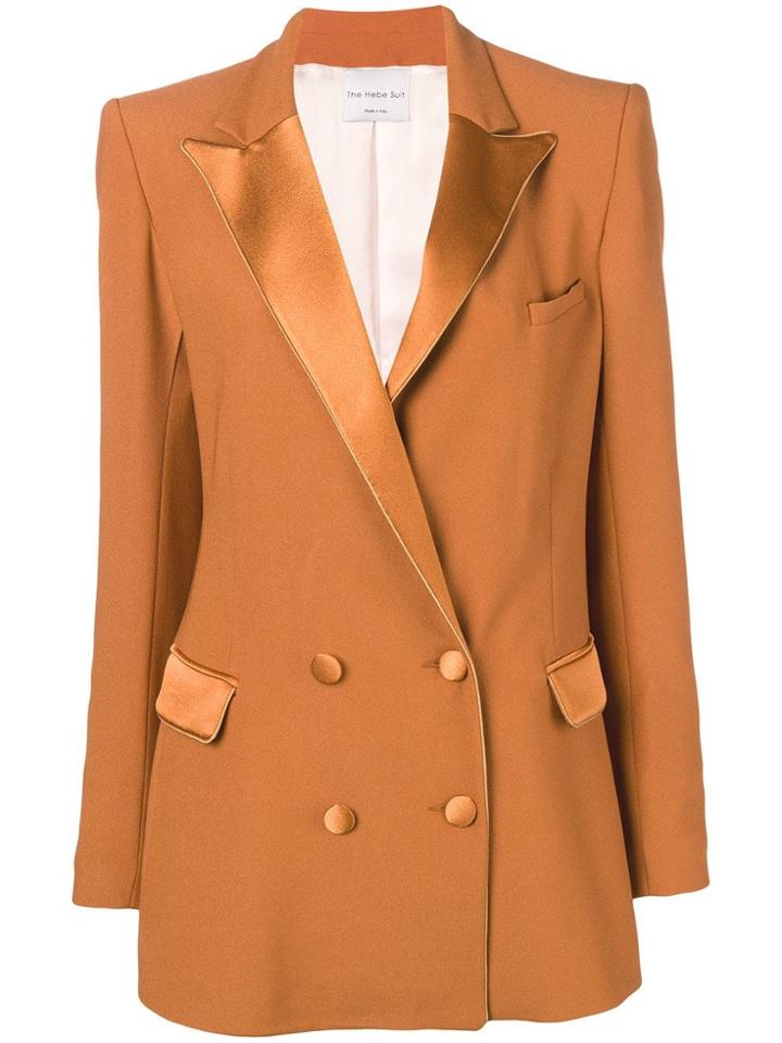 Hebe Studio Classic Double-breasted Blazer - Orange