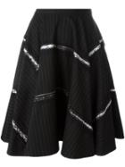 Antonio Marras Pinstripe Skirt, Women's, Size: 42, Black, Viscose/polyester/spandex/elastane