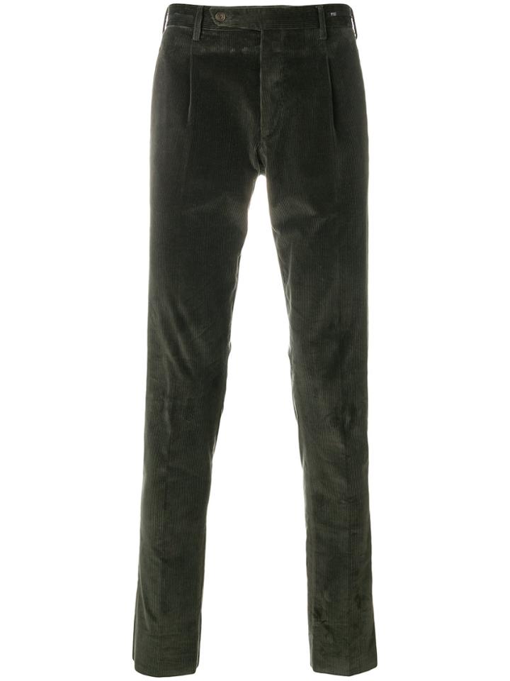 Pt01 Corduroy Slim Trousers - Green